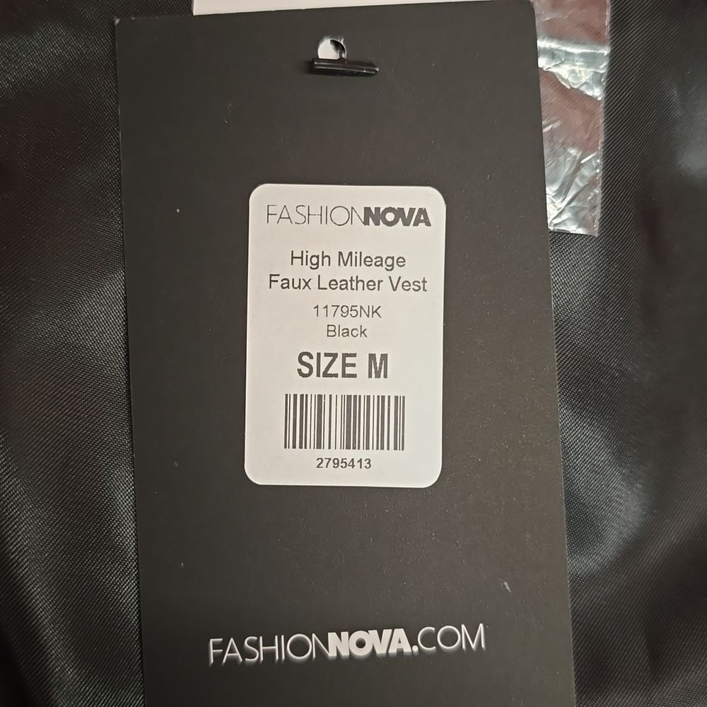 High Mileage Faux Leather Vest Size M - Picture 3 of 4